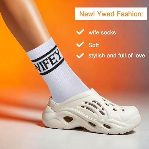 Wifey Bride Socks White Cotton Bridesmaid Soft Bachelorette Sock Bridal Shower Gifts Wife Wedding Engagement Valentine in Saudi Arabia