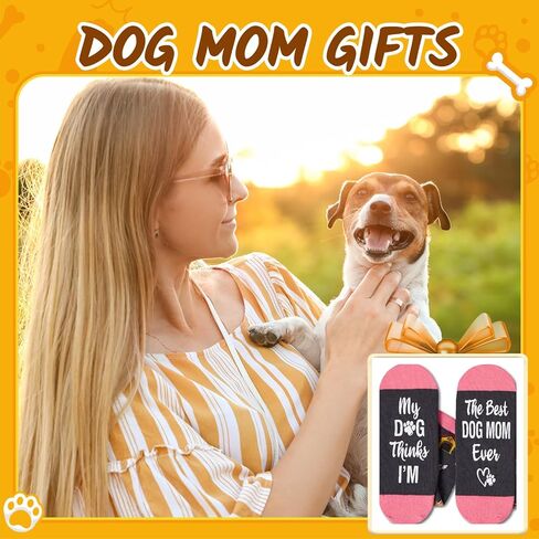 HAPPYPOP Dog Mom Gifts for Women - Funny Dog Lover Socks for Women Girls, Pet Mom Mother Gifts in Saudi Arabia