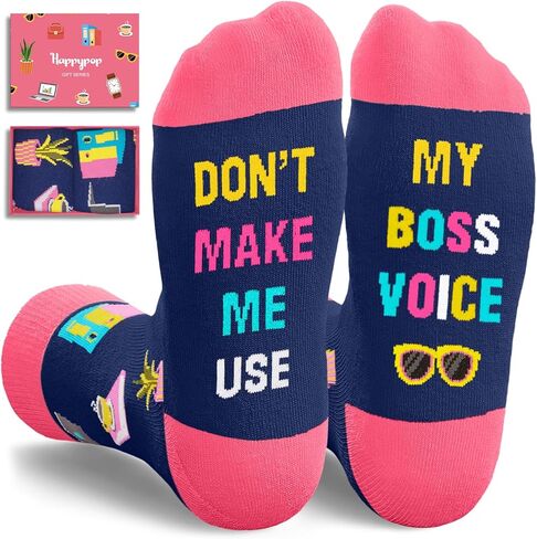 جوارب HAPPYPOP Boss Gifts Ideas Socks للسيدات - أفضل هدايا يوم الرئيس للنساء in Saudi Arabia