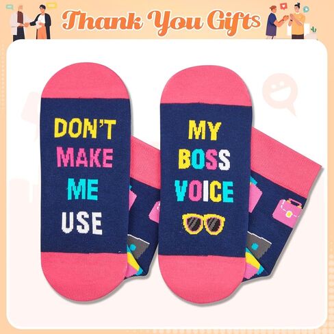 جوارب HAPPYPOP Boss Gifts Ideas Socks للسيدات - أفضل هدايا يوم الرئيس للنساء in Saudi Arabia