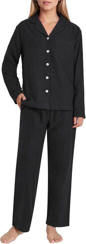 Latuza Women's Petite Cotton Flannel Pajamas Set Button Down Long Sleeve Pjs in Saudi Arabia