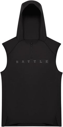 سترة بغطاء رأس بدون أكمام بسحاب ربع من Battle Sports، خفيفة الوزن للغاية، سريعة الجفاف، مطاطة في 4 اتجاهات in Saudi Arabia