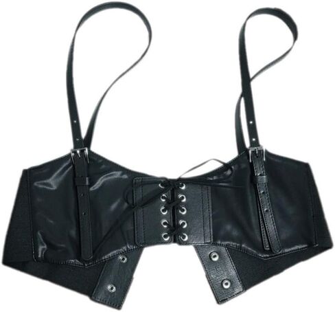Black Punk Casual Tie Waist Corset Women Wide Belt Suitable for Dress Gifts in Saudi Arabia