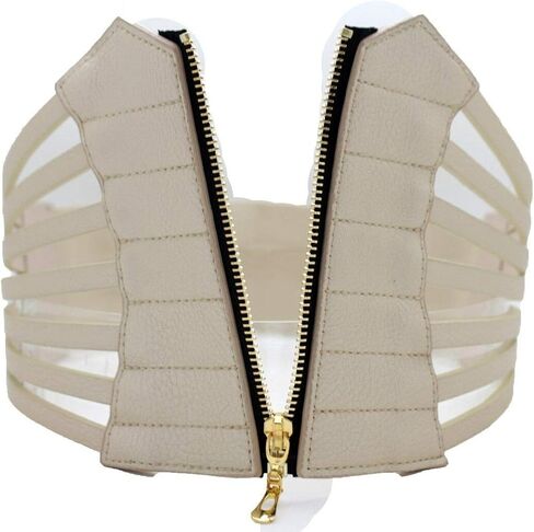 TrendyFashionJewelry حزام مشد عريض للنساء حزام الورك عالي الخصر ذهبي معدني سحاب L XL XXL لون ذهبي فاتح شامبانيا in Saudi Arabia