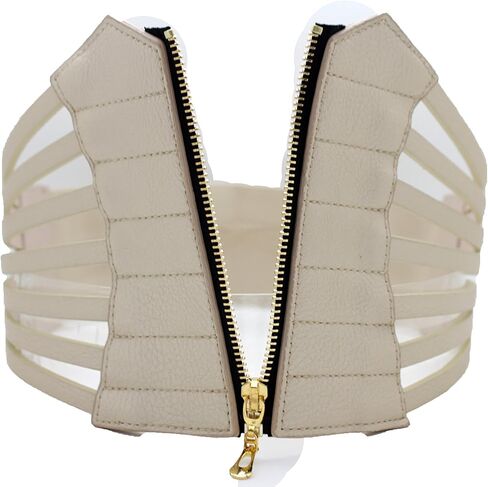 TrendyFashionJewelry حزام مشد عريض للنساء حزام الورك عالي الخصر ذهبي معدني سحاب L XL XXL لون ذهبي فاتح شامبانيا in Saudi Arabia
