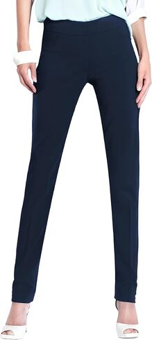SLIM-SATION Pants For Women Slimming Tummy Control Wide Band Regular Length Pull-on Straight Leg Pant in Saudi Arabia