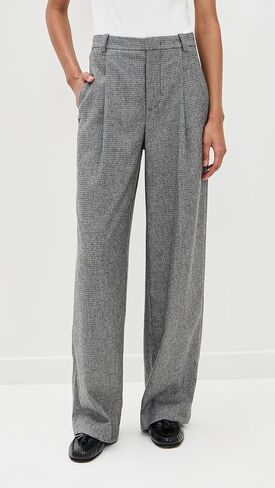Vince Women's High Waist Roma Check Trousers in Saudi Arabia