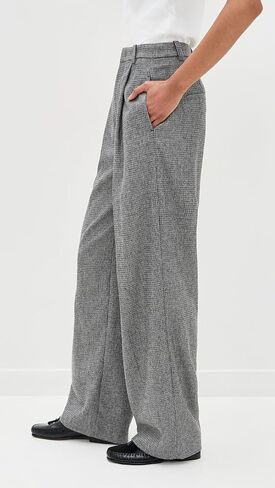 Vince Women's High Waist Roma Check Trousers in Saudi Arabia