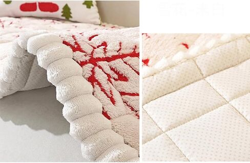 Pet Couch Cover for Sofa Plush Warm Sofa Cover for Pet Washable Non-Slip Couch Protector for Dogs & Cats, Christmas Couches Covers Festive Holiday Decorative (Beige White, 27.5x70.8 inch) in Saudi Arabia