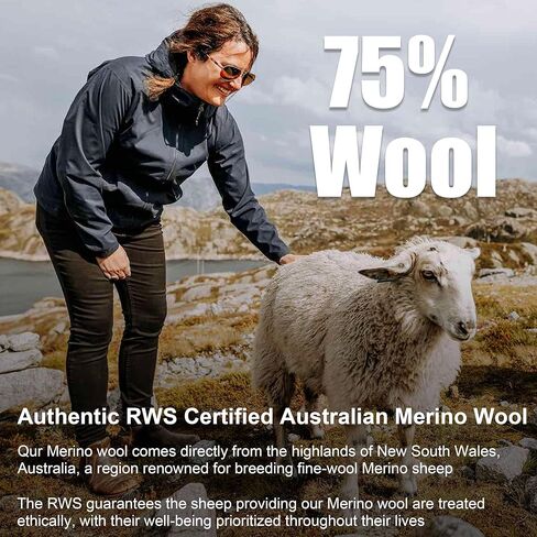 ZEAL WOOD Merino Wool Crew Hiking Socks for Women And Men with Full Cushion Moisture Wicking Walking Work Boot Socks in Saudi Arabia