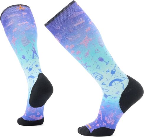 Smartwool Mens Ski Targeted Cushion Nature Doodles Print Over the Calf Socks in Saudi Arabia