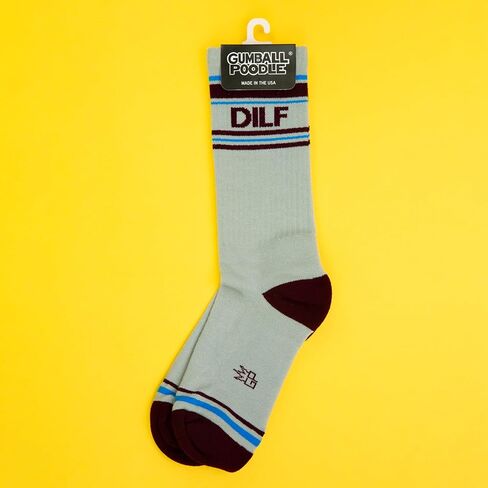 Gumball Poodle Novelty Gift Socks for Men, Women and Teens, Unisex Gym Crew Socks (Made in the USA) in Saudi Arabia