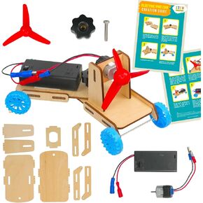 Rubber Band Propeller Car Kit – 1 Pack - DIY STEM Project for Kids with Complete Materials and Instructions in Kuwait