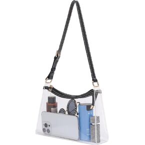 Clear Bag for Stadium Events – Women's Clear Shoulder Bag – Transparent Bag for Concerts, Sports Events and Game Days in Saudi Arabia