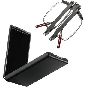 Folding Reading Glasses Blue Light Blocking Women Men with Flat Hard Case Pocket Computer glasses in Saudi Arabia