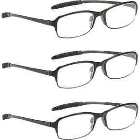 نظارات القراءة PROFLEX SpareSpecs (3 قطع) خفيفة الوزن، مرنة، بيضاوية، للجنسين in Kuwait