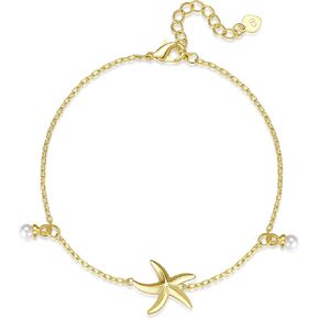 FINELOVE Rose Gold Leaf Charm Bracelet - Leaf Symbol Charm Adjustable Bracelet for Women Chirstmas Birthday Mother's Day Jewelry Gift in Kuwait