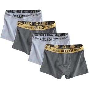 Men's Mid Waist Cotton Boxer Briefs Underwear in Kuwait