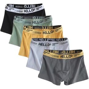 Men's Mid Waist Cotton Boxer Briefs Underwear in Saudi Arabia