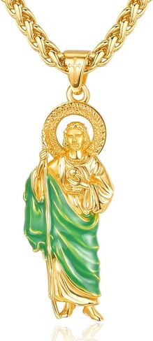 San Judas Necklace for Men Women 925 Sterling Silver St Saint Jude Necklace Religious Gifts in Saudi Arabia