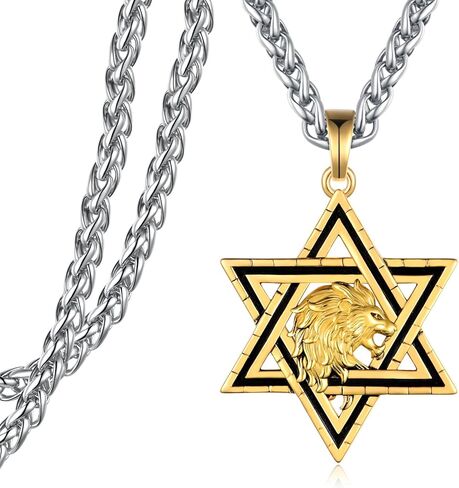 قلادة من الفضة الإسترليني عيار 925 على شكل نجمة داود للرجال والنساء هدايا مجوهرات يهودية in Saudi Arabia
