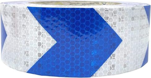 [ALL STAR TRUCK PARTS] Blue Arrow Reflective Tape, 2" Hazard Warning Tape Waterproof - High Intensity Reflector Conspicuity Safety Tape Strong Adhesive Crystal Lattice Blue Arrow (2 IN x 30 FT) in Saudi Arabia