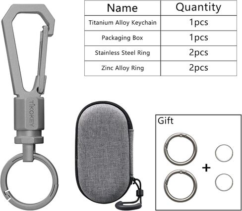 Titanium Keychain with Detachable Keyring, Lightweight Titanium Carabiner EDC Utility Keychain, Quick Release Key Holder for Men Women,Outdoor Everyday Carry in Saudi Arabia