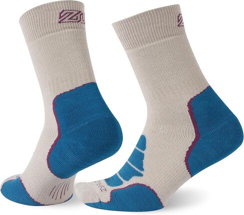 ZEAL WOOD Merino Wool Crew Hiking Socks for Women And Men with Full Cushion Moisture Wicking Walking Work Boot Socks in Saudi Arabia
