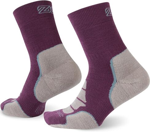 ZEAL WOOD Merino Wool Crew Hiking Socks for Women And Men with Full Cushion Moisture Wicking Walking Work Boot Socks in Saudi Arabia