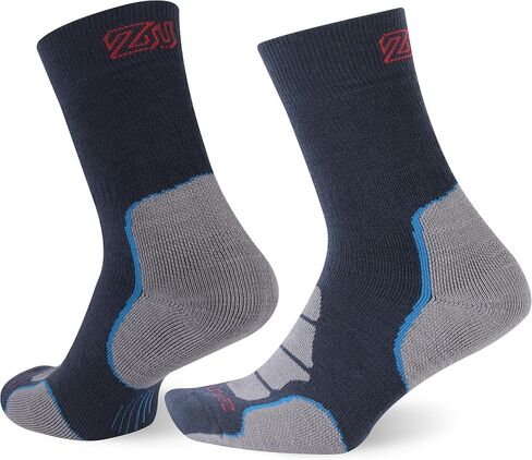 ZEAL WOOD Merino Wool Crew Hiking Socks for Women And Men with Full Cushion Moisture Wicking Walking Work Boot Socks in Saudi Arabia