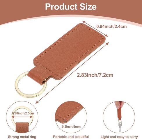 50 Pcs Leather Keychains Blank Bulk PU Leather Laser Engraving Key Chains Birthday Gift for Men Women in Saudi Arabia