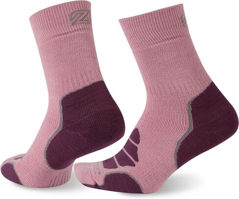 ZEAL WOOD Merino Wool Crew Hiking Socks for Women And Men with Full Cushion Moisture Wicking Walking Work Boot Socks in Saudi Arabia