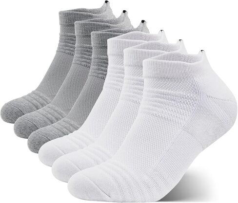 جوارب للكاحل للرجال - 6 أزواج من الجوارب الرياضية المبطنة والمسامية ذات القطع المنخفض للرجال مقاس 7-9/9-12/12-15 in Kuwait