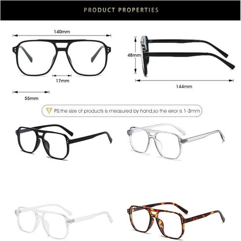 4 Pieces Retro Square Aviator Sunglasses for Women Men Trendy 70s Oversized Aviator Blue Light Eyeglasses in Saudi Arabia