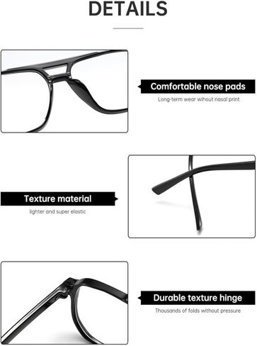 4 Pieces Retro Square Aviator Sunglasses for Women Men Trendy 70s Oversized Aviator Blue Light Eyeglasses in Saudi Arabia