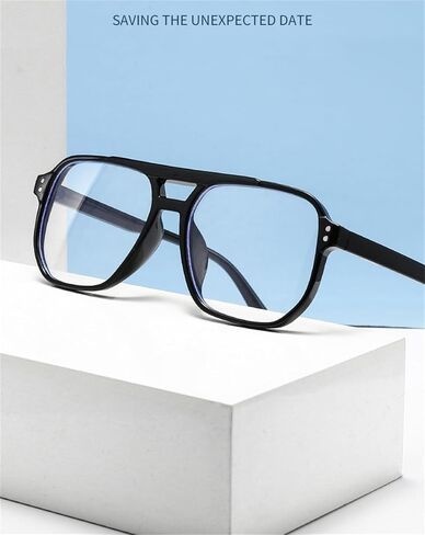 4 Pieces Retro Square Aviator Sunglasses for Women Men Trendy 70s Oversized Aviator Blue Light Eyeglasses in Saudi Arabia