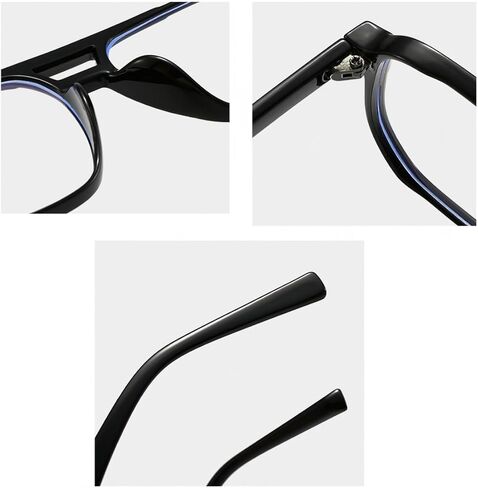 4 Pieces Retro Square Aviator Sunglasses for Women Men Trendy 70s Oversized Aviator Blue Light Eyeglasses in Saudi Arabia
