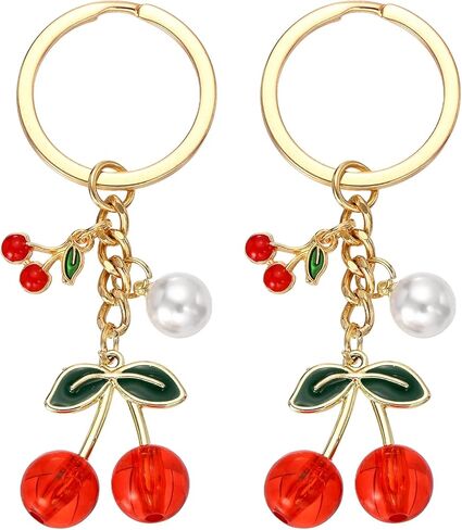 PATIKIL Purse Charm Cherry Keychains, Cherry Key Chain Cute Handbag Accessories for Backpack in Saudi Arabia