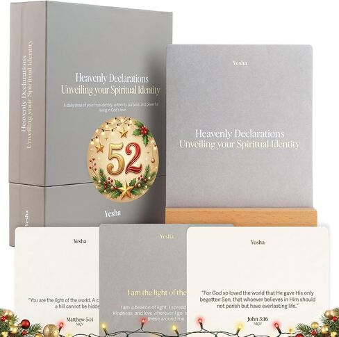 Christian Marriage Affirmation & Bible Verse Cards for Couples – 2 Decks of 30 Daily Declarations with Wood Stands to Strengthen Faith, Love & Devotion – Spiritual Gift for Marriage Prayer, Meditation & Encouragement in Saudi Arabia