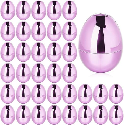 36 Pcs Fillable Easter Eggs 2.36 Inch Easter Eggs with Hinge Plastic Empty Eggs for Easter Egg Hunt Basket Stuffers Easter Theme Decorations (Green) in Kuwait