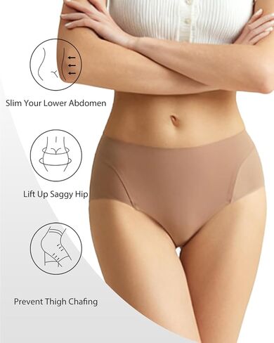 5-Pack Pure Color Seamless Soft-Touch Ice-Silk Style Women' s Underwear Set, Invisible Quick-Dry Panties in Saudi Arabia
