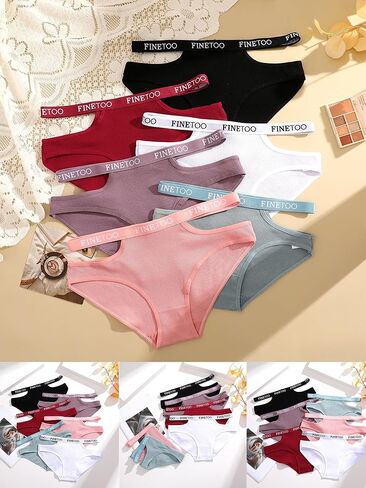 Womens Cotton Underwear Cheeky Stretch Breathable Low Rise Hipster 6 Pack in Saudi Arabia