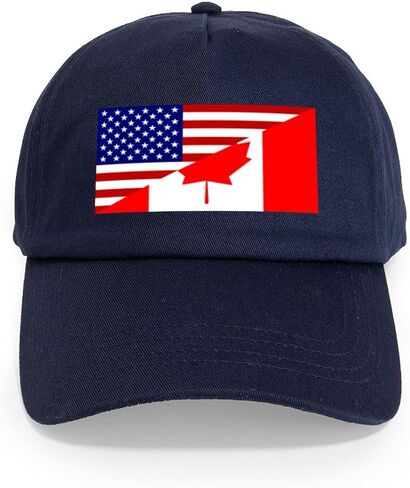 CafePress Canadian American Flag Cap Adjustable Baseball Cap in Kuwait