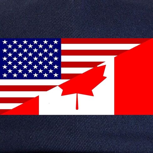 CafePress Canadian American Flag Cap Adjustable Baseball Cap in Kuwait