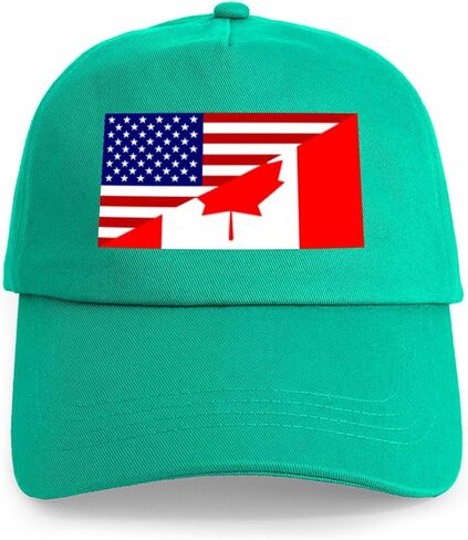 CafePress Canadian American Flag Cap Adjustable Baseball Cap in Kuwait