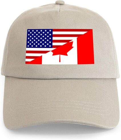 CafePress Canadian American Flag Cap Adjustable Baseball Cap in Kuwait