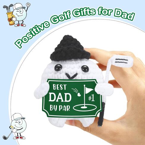 Golf Gifts for Dad Valentines Gifts for Him Men Husband Crochet Golf Ball Accessories for Men Papa Fathers Day Presents Golfs Gift for Mens Golfers New Daddy Birthday Gift from Daughter Best Dad Ever in Saudi Arabia