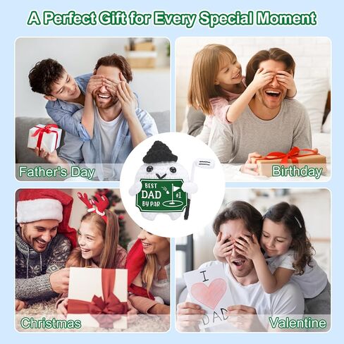 Golf Gifts for Dad Valentines Gifts for Him Men Husband Crochet Golf Ball Accessories for Men Papa Fathers Day Presents Golfs Gift for Mens Golfers New Daddy Birthday Gift from Daughter Best Dad Ever in Saudi Arabia
