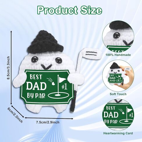 Golf Gifts for Dad Valentines Gifts for Him Men Husband Crochet Golf Ball Accessories for Men Papa Fathers Day Presents Golfs Gift for Mens Golfers New Daddy Birthday Gift from Daughter Best Dad Ever in Saudi Arabia