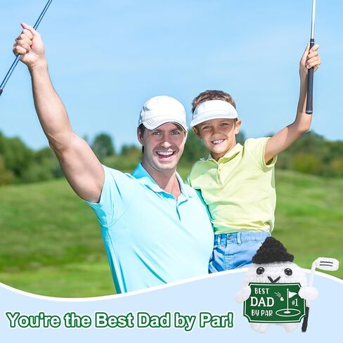 Golf Gifts for Dad Valentines Gifts for Him Men Husband Crochet Golf Ball Accessories for Men Papa Fathers Day Presents Golfs Gift for Mens Golfers New Daddy Birthday Gift from Daughter Best Dad Ever in Saudi Arabia